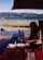 Kate scoffing cheap oysters and wine at Knysna, Western Cape